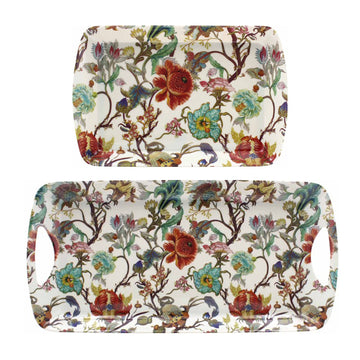 2-pc  Anthina Floral Small & Medium Serving Tray Set