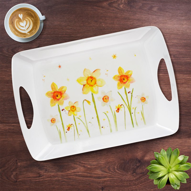 Yellow Daffodils Large Serving Tray