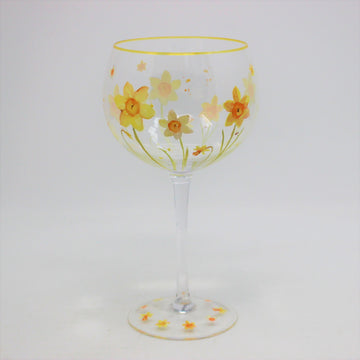 Set of 6 Yellow Daffodills Gin Balloon Glass