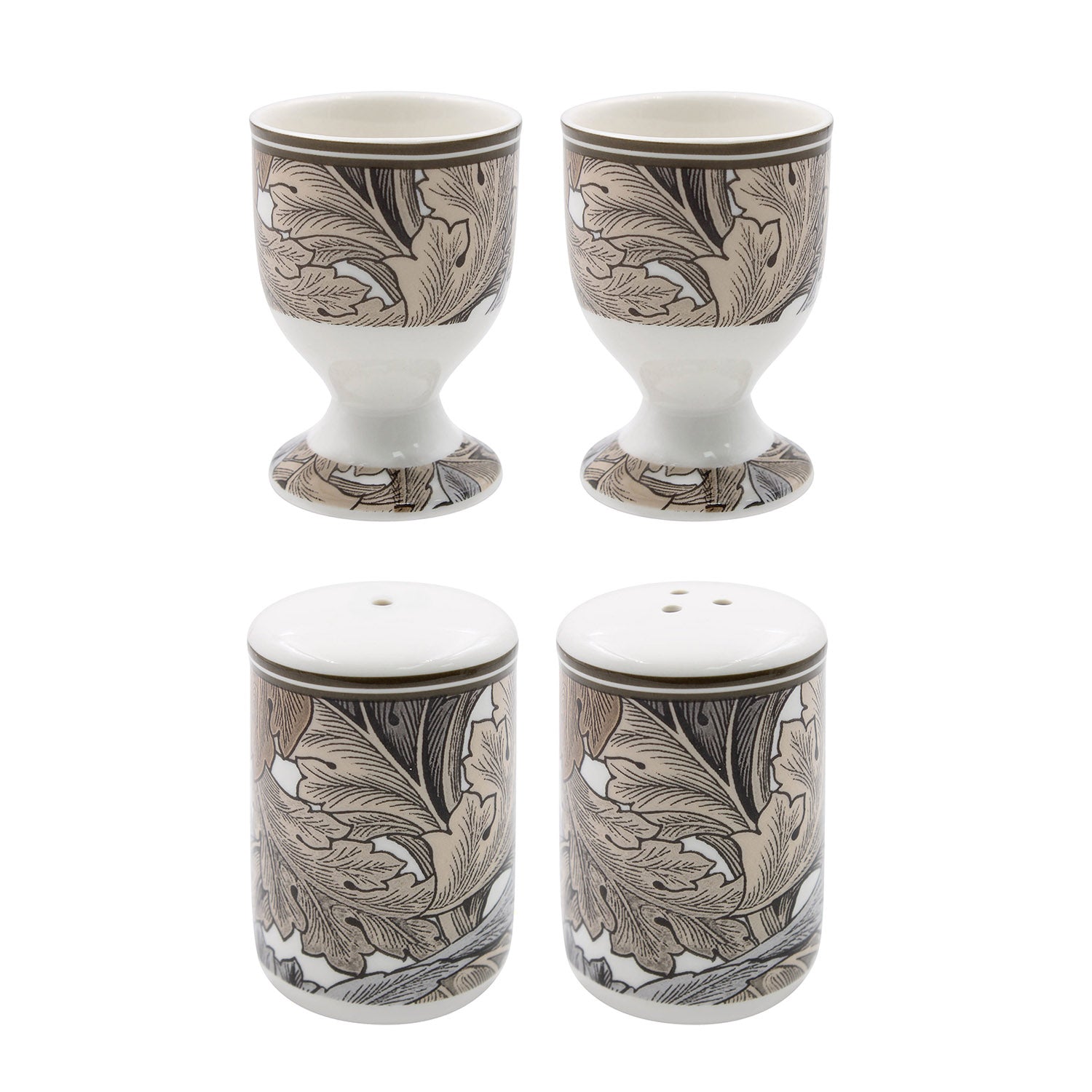 W.Morris Acanthus Ceramic Salt  & Pepper Shakers & Egg Cups