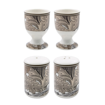 W.Morris Acanthus Ceramic Salt  & Pepper Shakers & Egg Cups