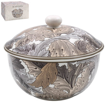 William Morris Acanthus Ceramic Lidded Soup Bowl