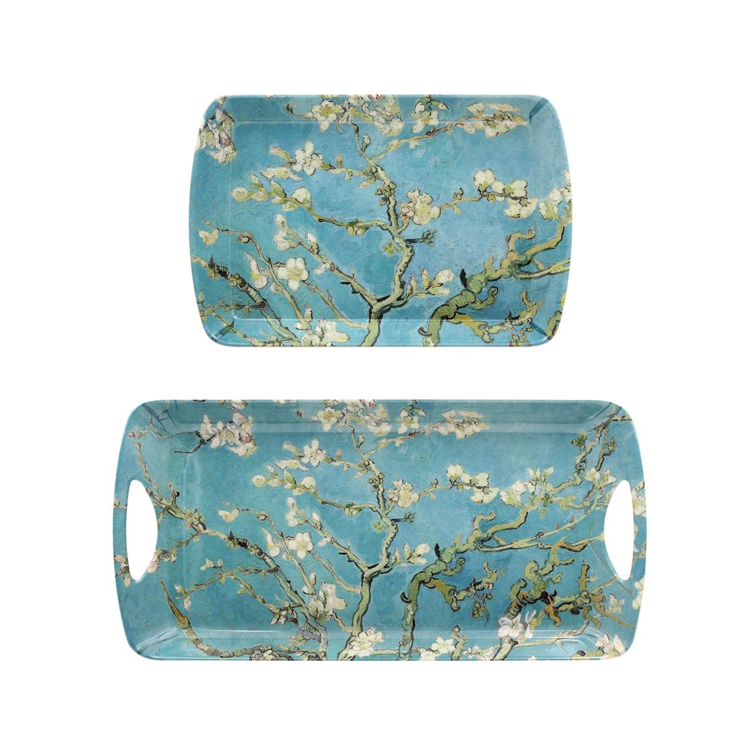 2pcs Van Gogh Almond Blossom Small & Medium Trays