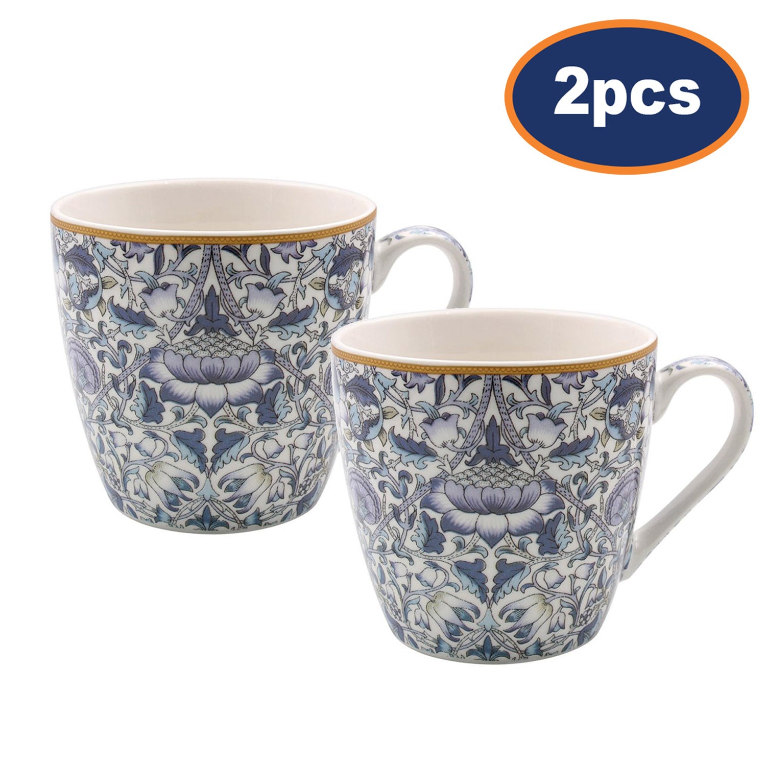 2pc 450ml W.Morris Lodden Breakfast Mug