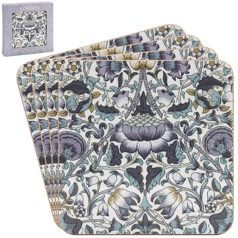 William Morris Lodden 4pcs Cork Coasters