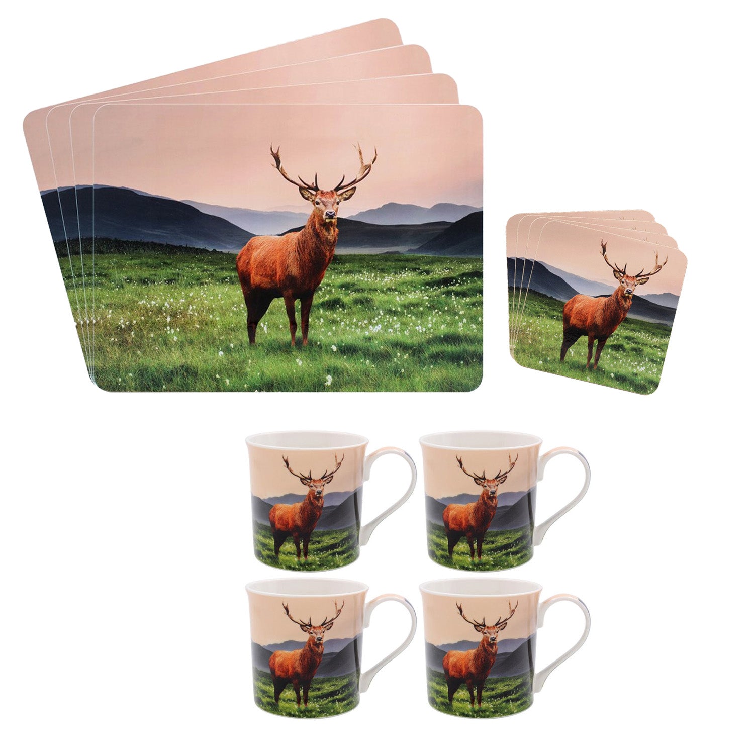 Highland Stag 12Pcs Tableware Set