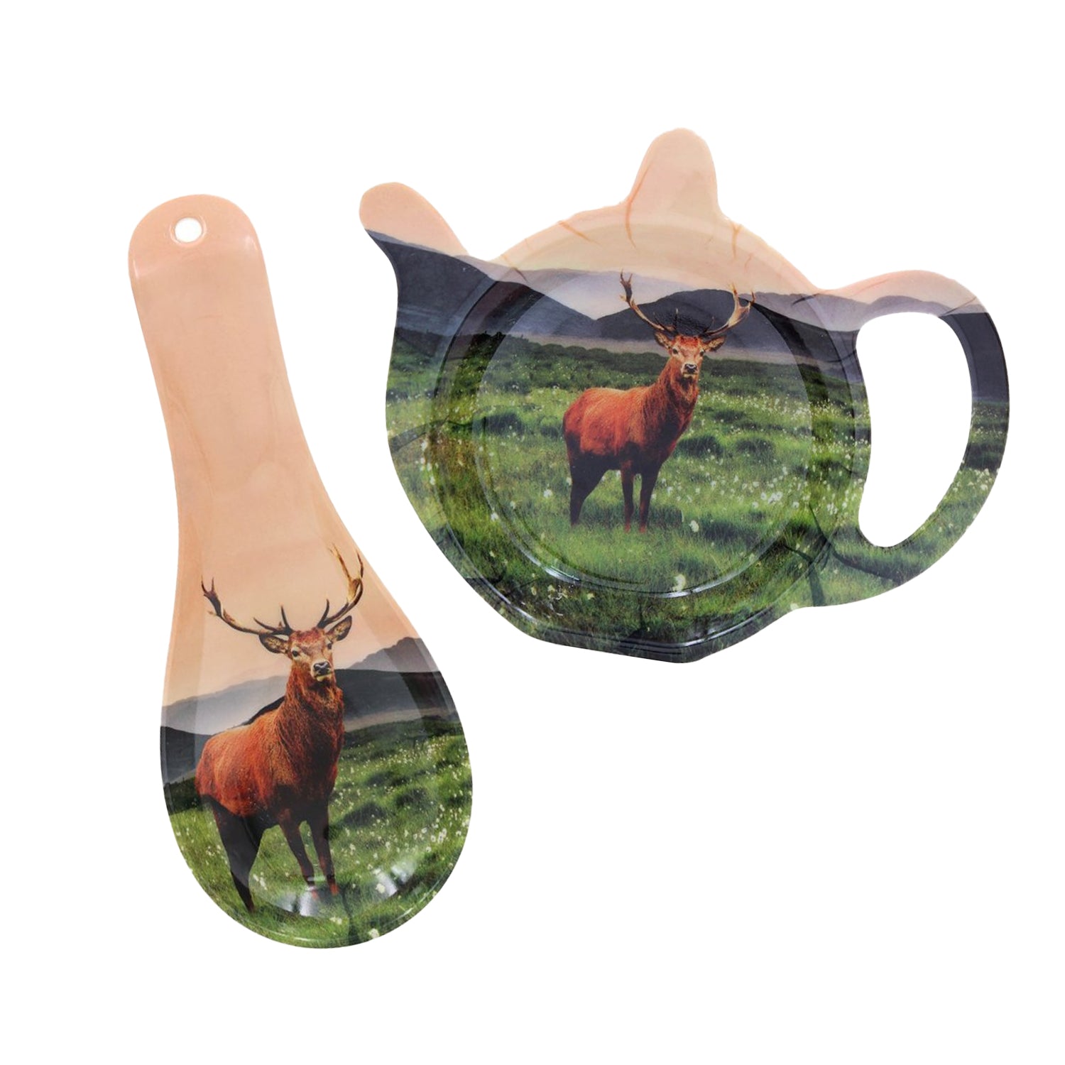 Highlands Stag Tea Bag Tidy & Spoon Rest