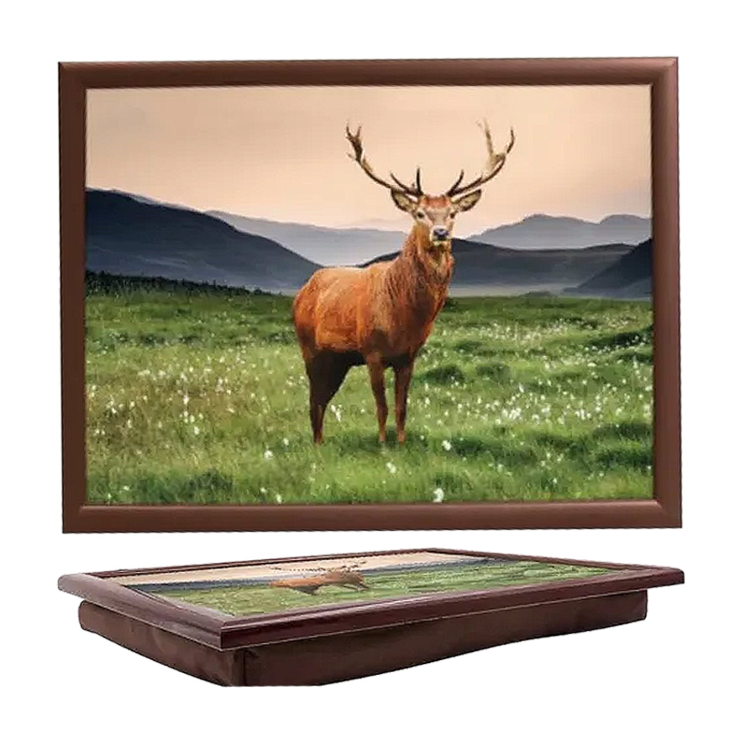 Highlands Stag Green Cushioned Laptray