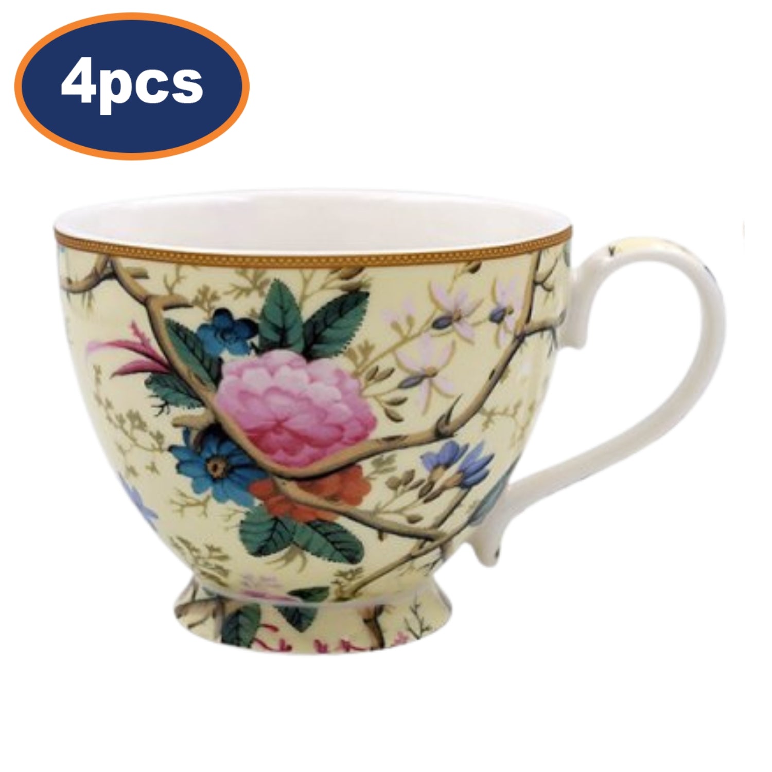 Floral Mug 275ml 4pcs William Morris Kilburn