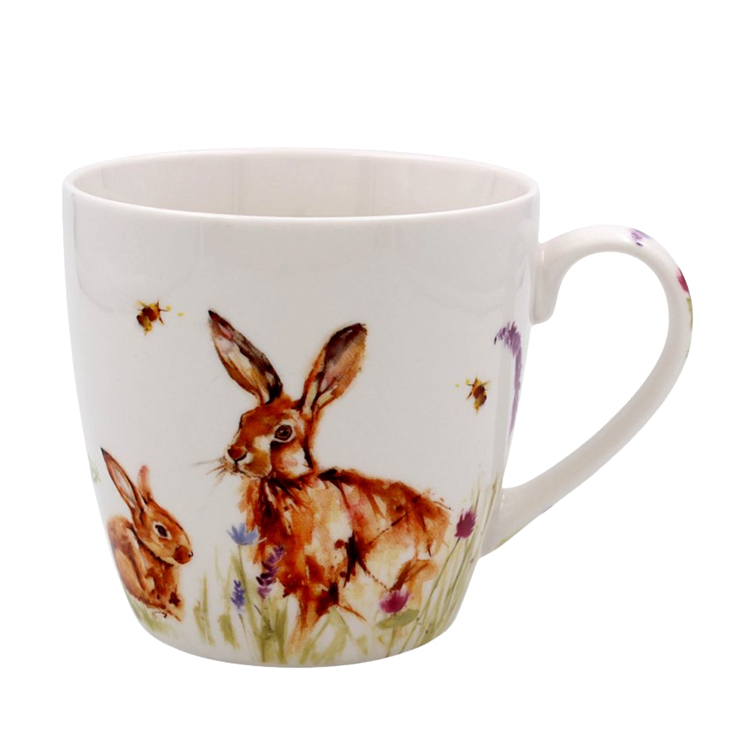 450ml Hares Rabbit Floral Ceramic Mug