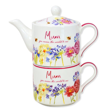 250ml Ceramic Floral Design Tea for One