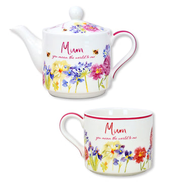 250ml Ceramic Floral Design Tea for One