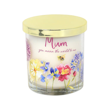 220g Floral Design Scented Candle Jar