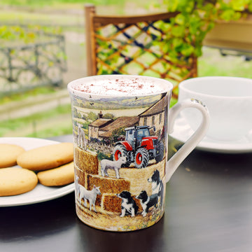 275ml Collie & Sheep Fine China Ceramic Mug