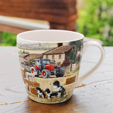 Collie & Sheep Fine China Ceramic Mug