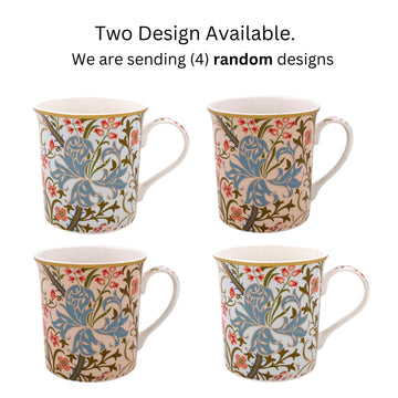 Floral Mug 4pcs William Morris Golden Lily 350ml