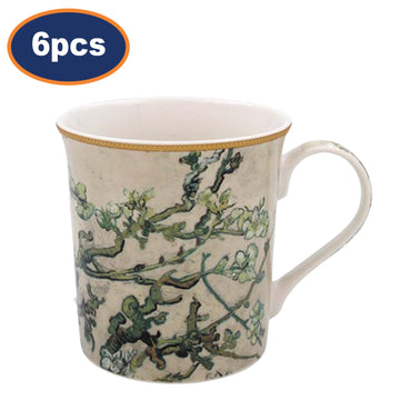 Floral Mug 6pcs Van Gogh Almond Blossom 350ml