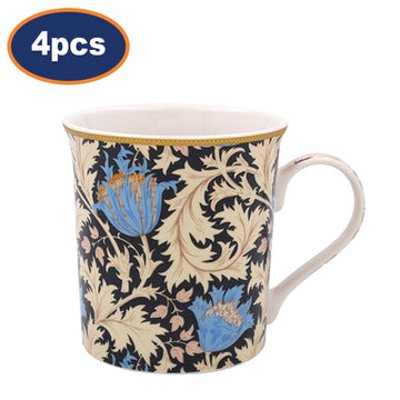 Floral Mug 4pcs William Morris Anemone Floral 350ml