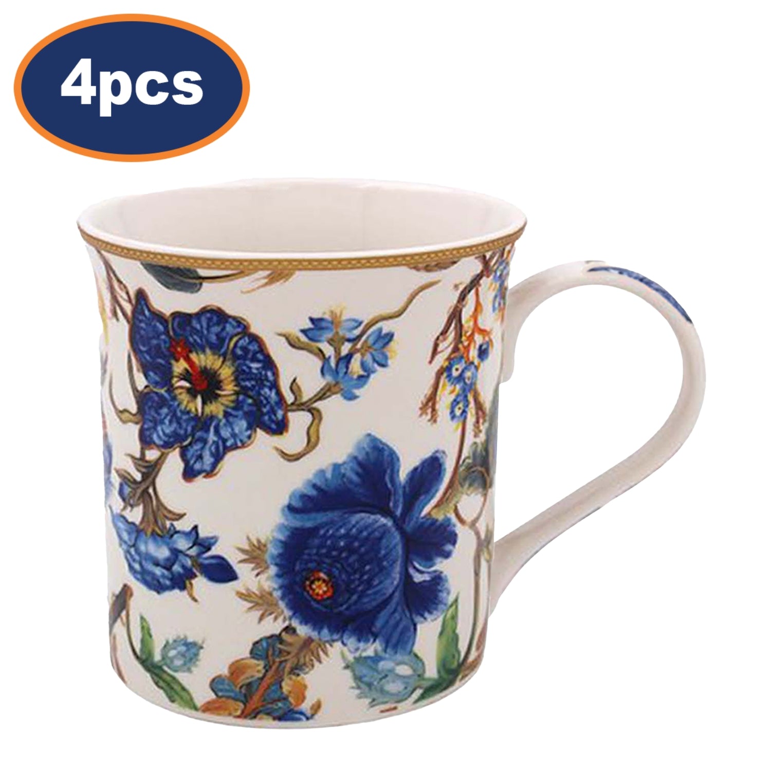 Floral Mug 4pcs William Morris Anthina Floral 350ml