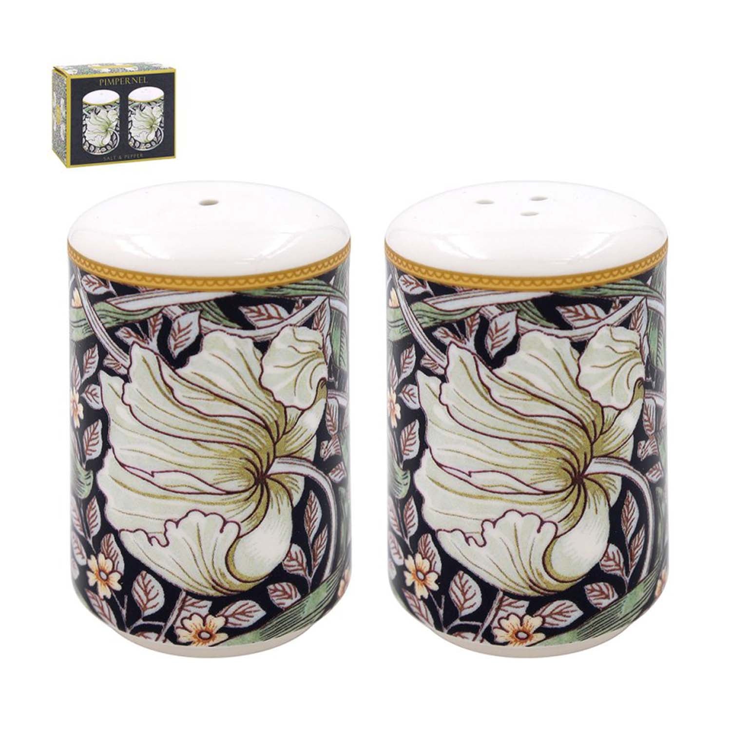 William Morris Pimpernel Ceramic Salt & Pepper Shakers