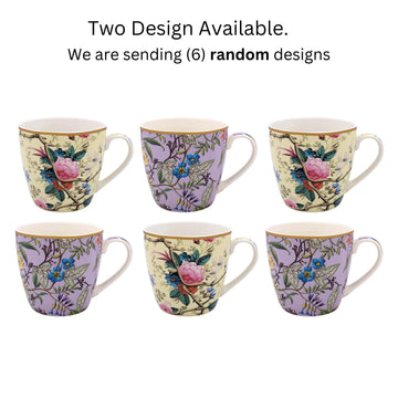 Breakfast Mug 400ml 6pcs Floral Morris Kilburn s Cream