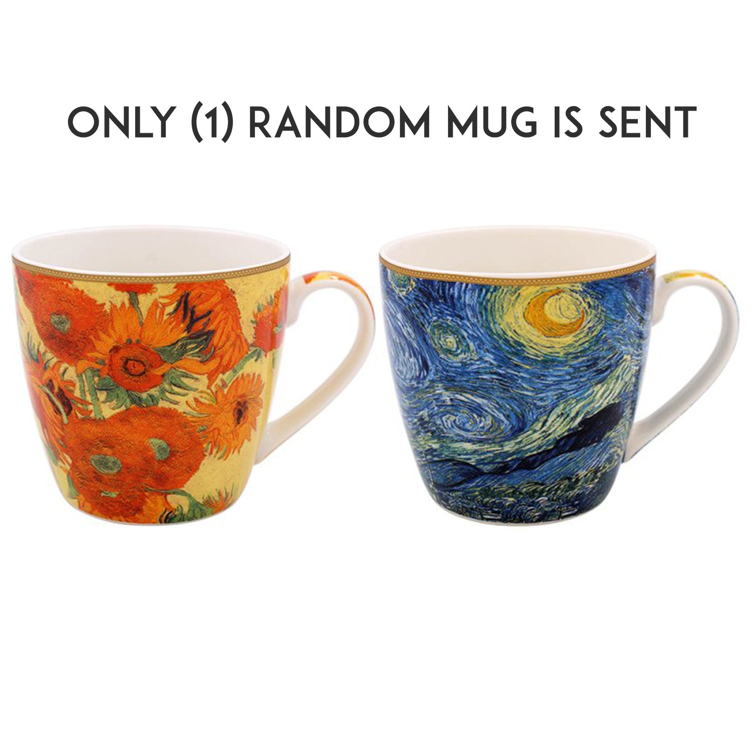 Van Gogh Blue Sunflower Starry Night Ceramic Mug