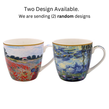 Breakfast Mug 2pcs Big Floral Claude Monet