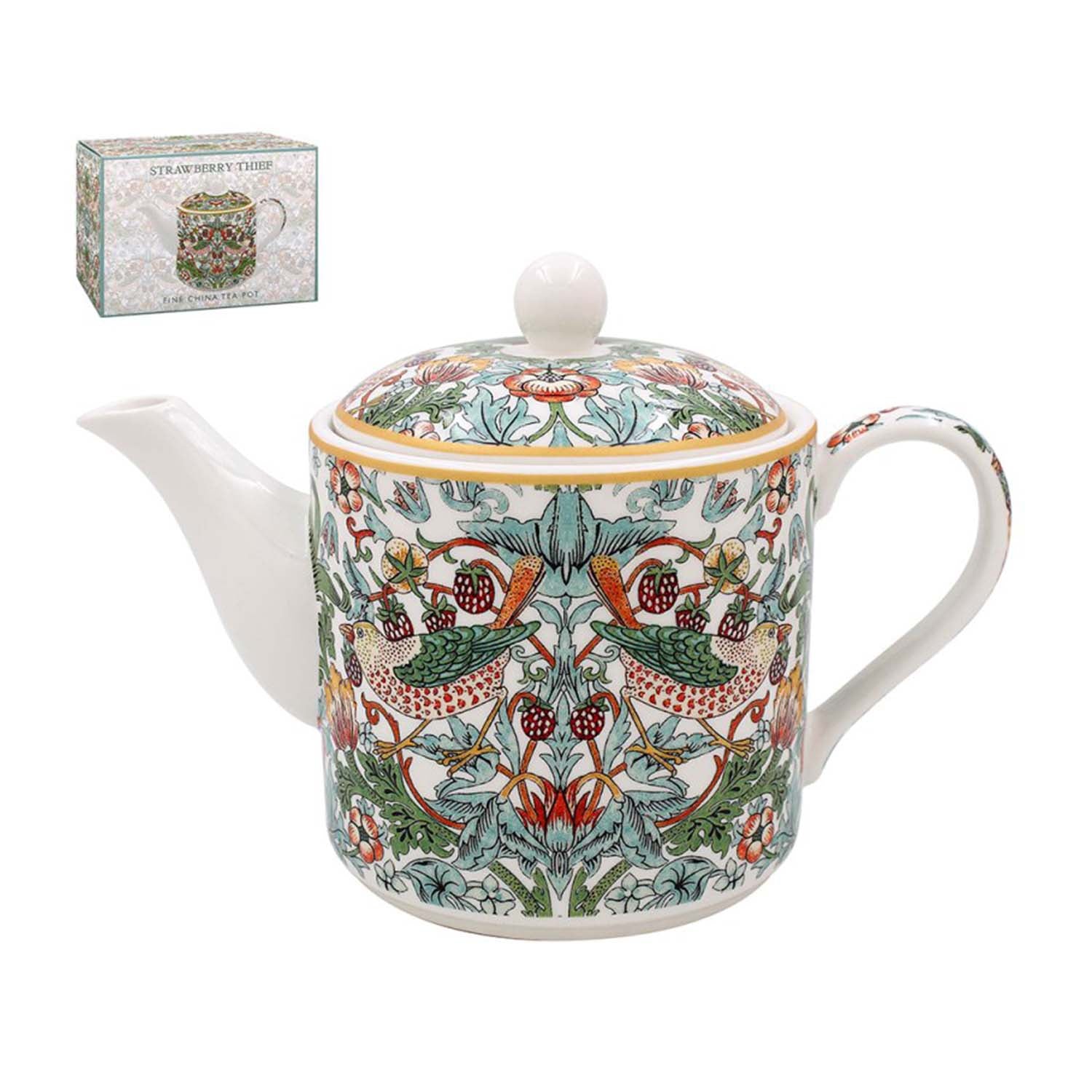 William Morris Strawberry Thief 650ml Fine China Tea Pot