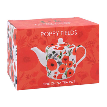 Fine China Poppy Fields 650ml Tea Pot