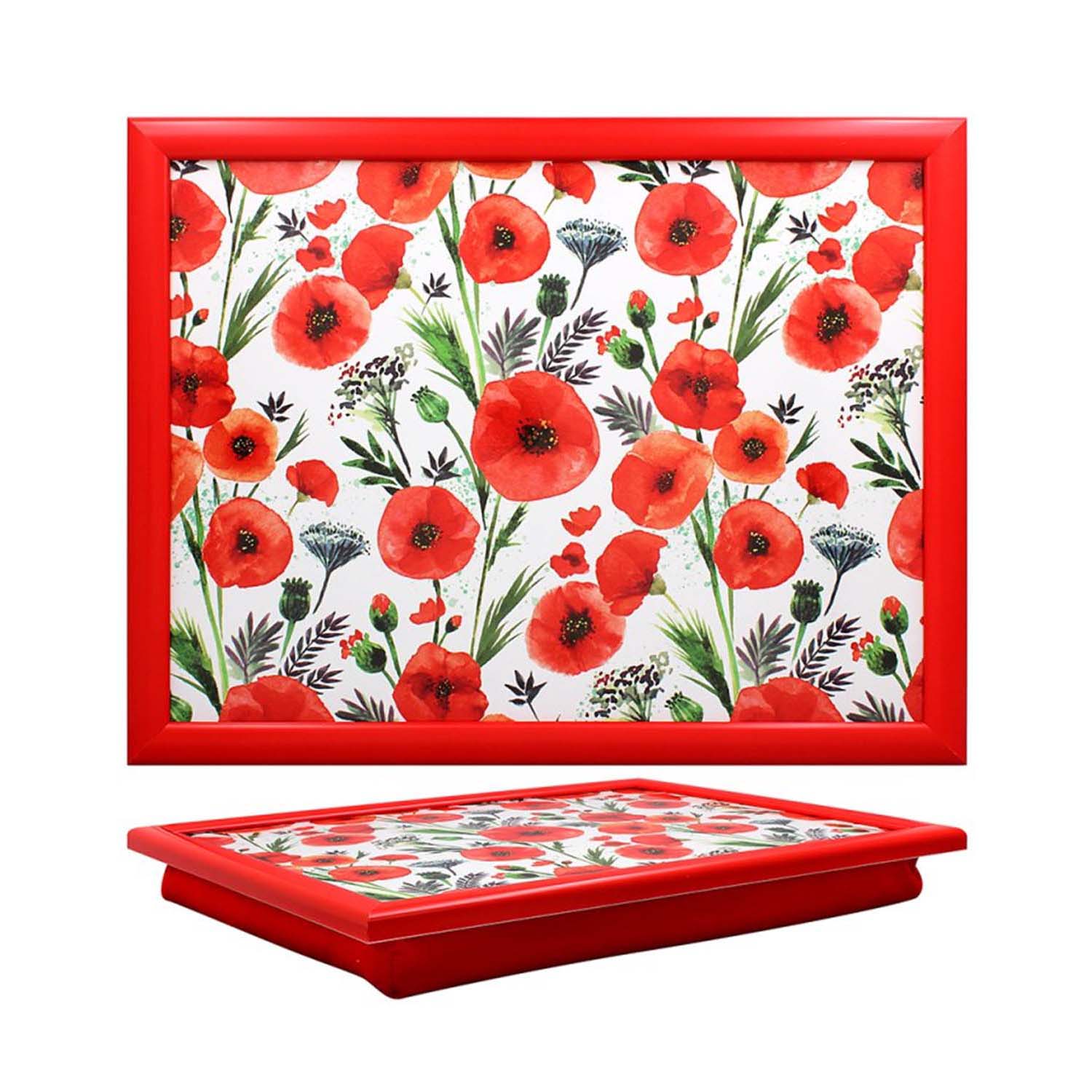 Cushioned Poppy Fields Lap Tray