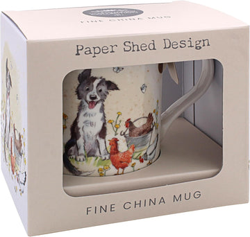 Collie & Hens Fine China Ceramic Mug