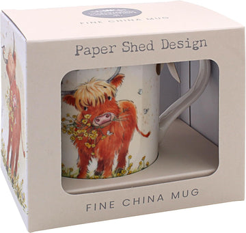 Highland Cow Fine China Ceramic Mug
