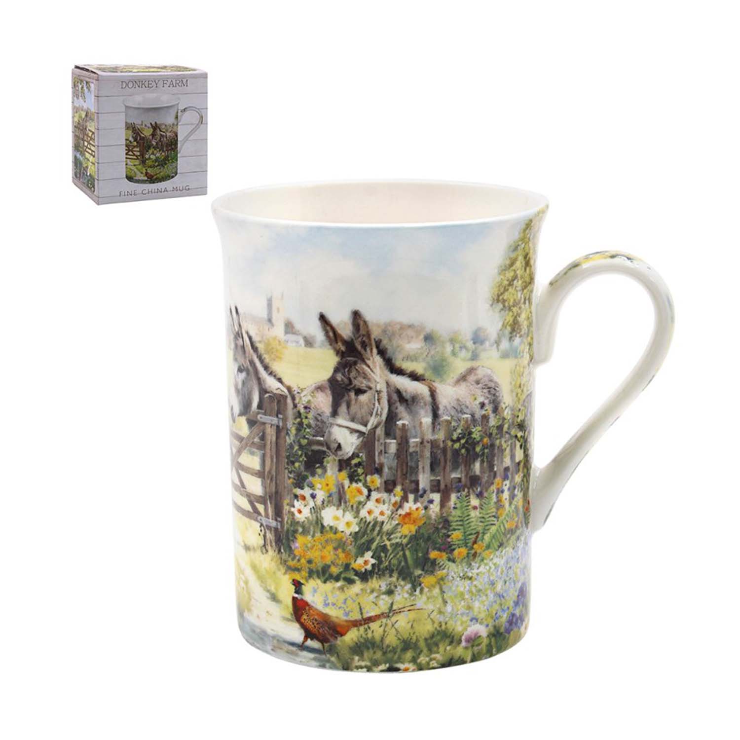 Fine China Donkey Farm 275ml Coffee Mug