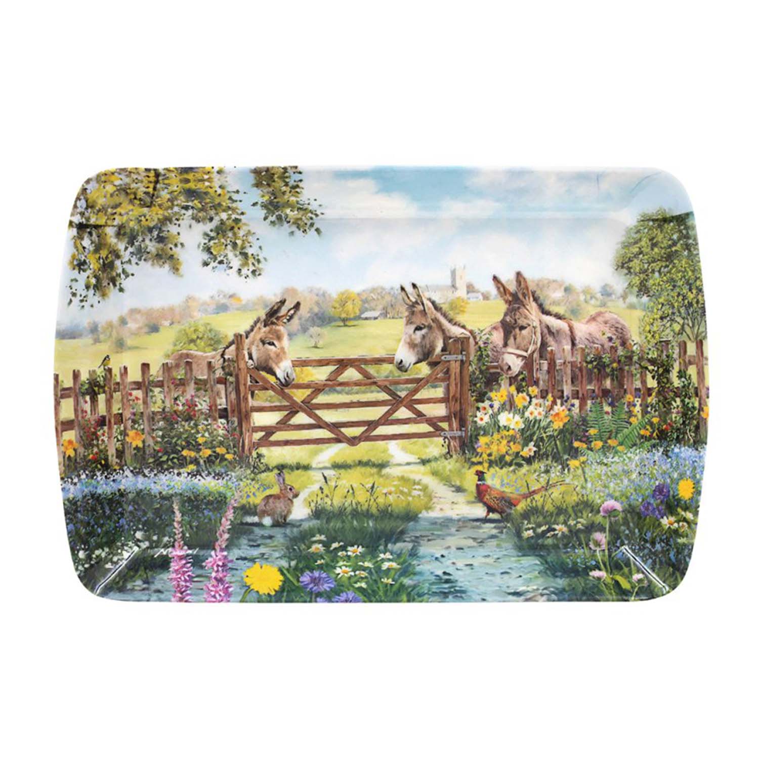 Donkey Farm Small Plastic Serving Tray