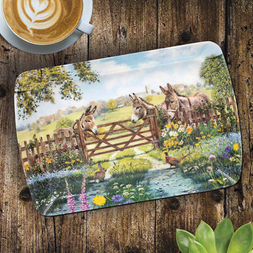 Donkey Farm Small Plastic Serving Tray
