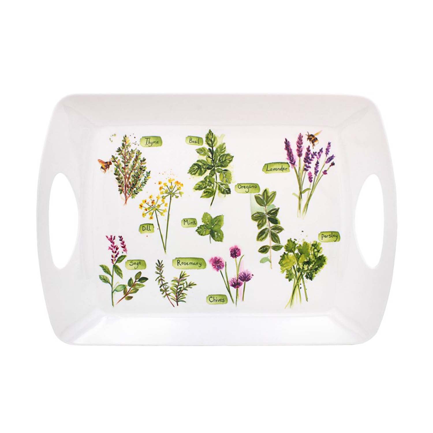Herb New Jennifer Rose Gallery Large Serving Tray