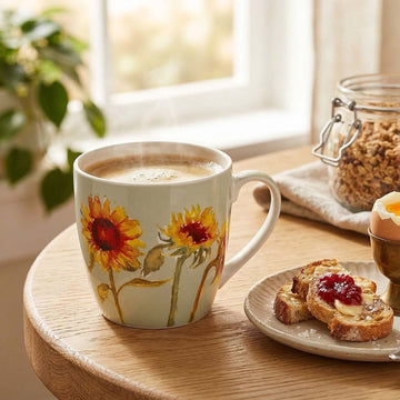450ml Jennifer Rose Sunflowers Fine China Breakfast Mug