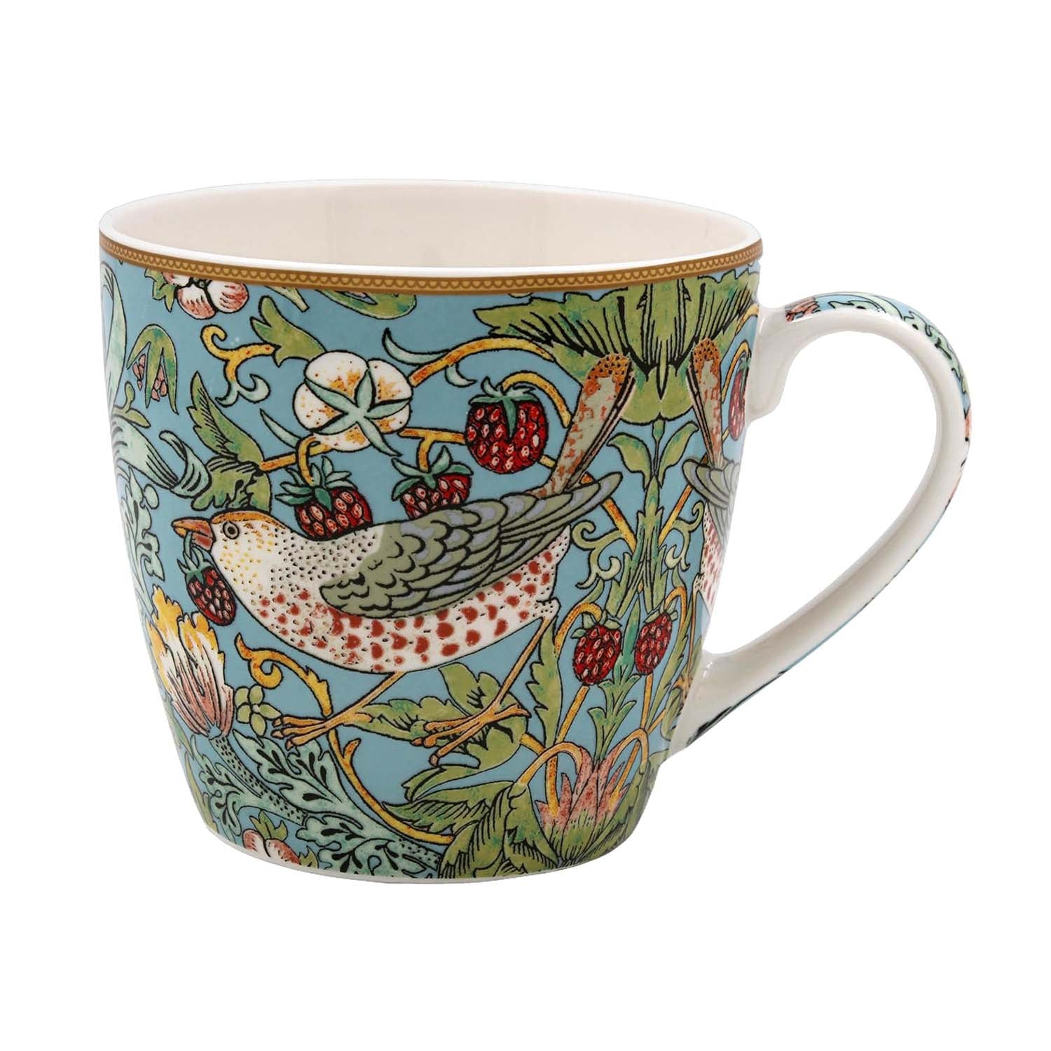 William Morris Strawberry Thief 400ml Ceramic Breakfast Mug