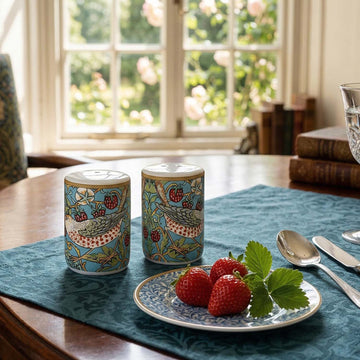 William Morris Strawberry Thief Ceramic Salt & Pepper Shaker Set
