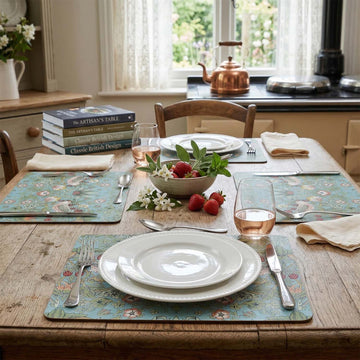 4Pcs William Morris Strawberry Thief Cork-Backed Placemats