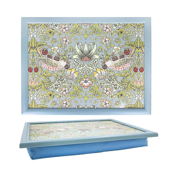 William Morris Strawberry Thief Blue Cushioned Lap Tray