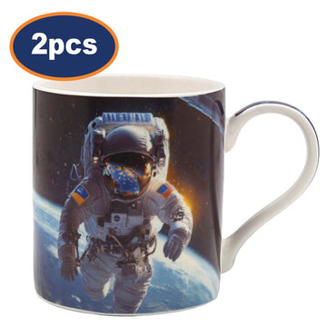 Ceramic Coffee Mug Astronaut - 2pcs