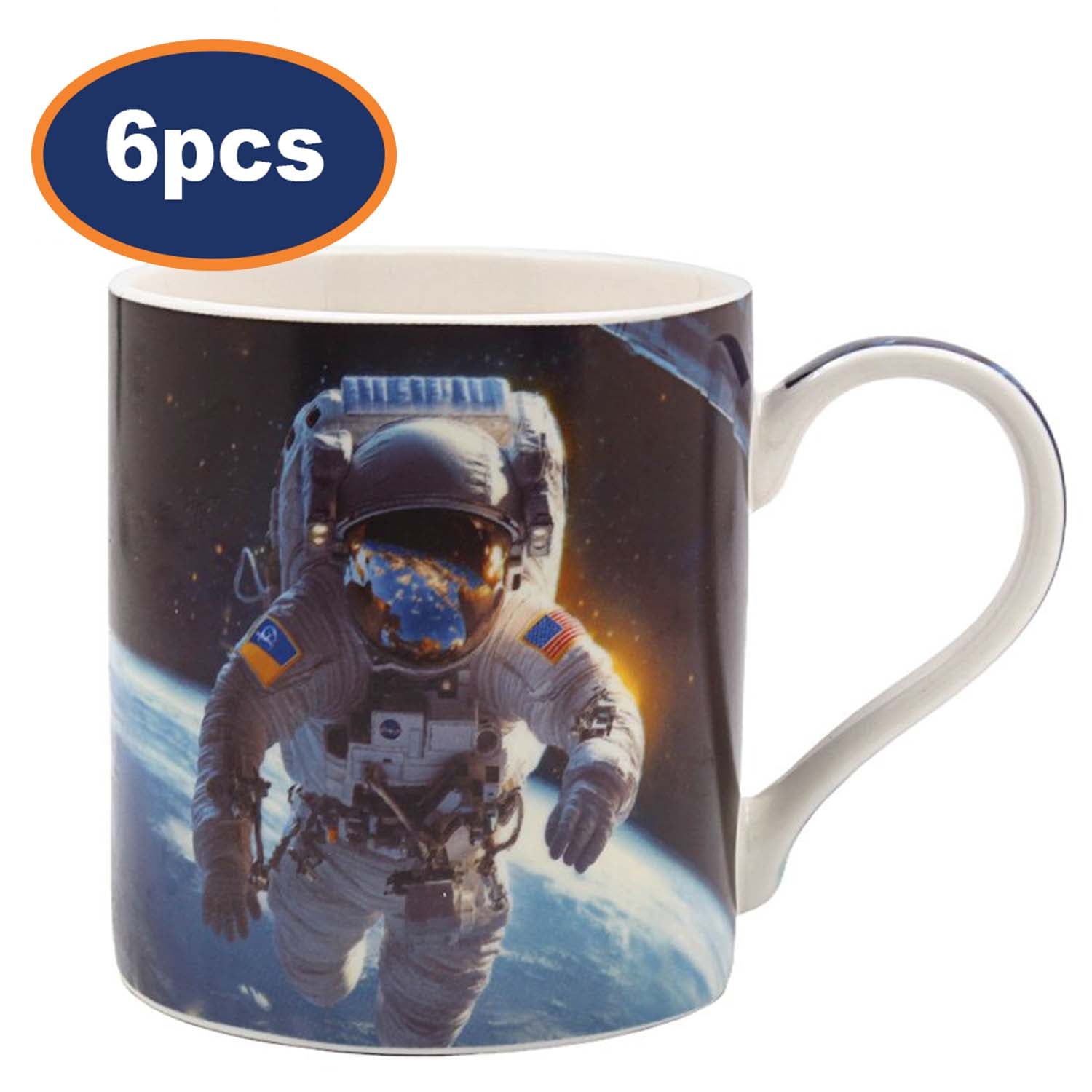 Ceramic Coffee Mug Astronaut - 6pcs