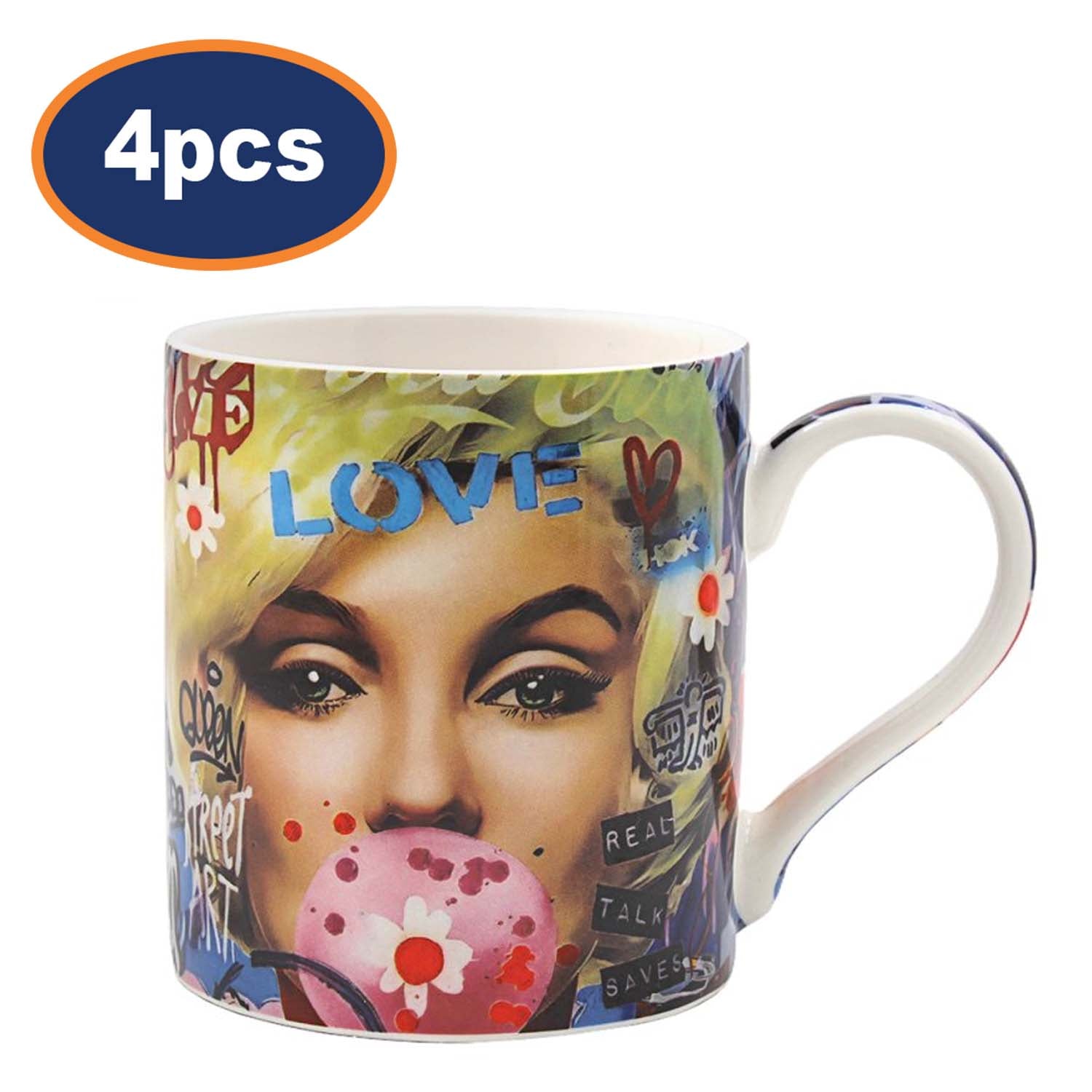 Ceramic Coffee Mug Marilyn Monroe - 4pcs