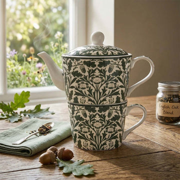 William Morris Acorn Ceramic Tea For One Set