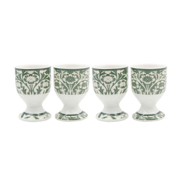 4Pcs William Morris Acorn Ceramic Egg Cups Set