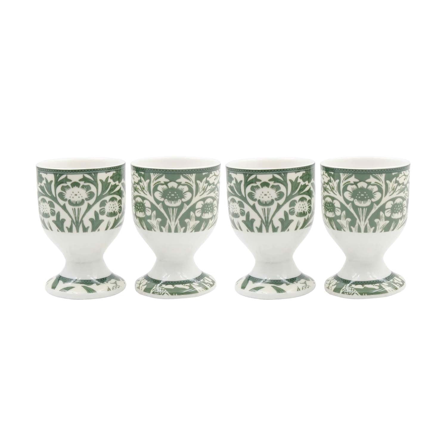 4Pcs William Morris Acorn Ceramic Egg Cups Set
