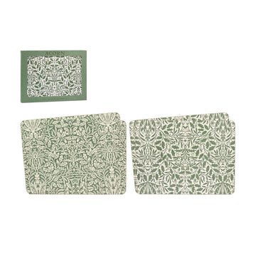 4Pcs William Morris Acorn Cork-Backed Placemats