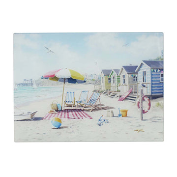 Sandy Beach Tempered Glass Chopping Board