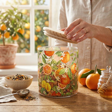 800ml Jennifer Rose Oranges & Lemons Glass Storage Jar